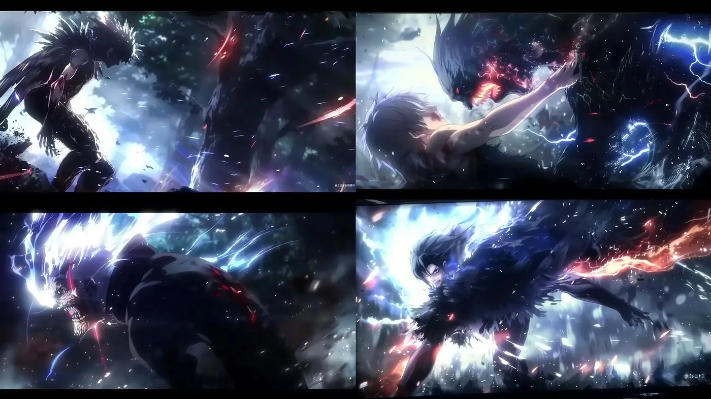 Ethereal Anime Dreamscape with Electric Chromatic Flares - Midjourney sref style