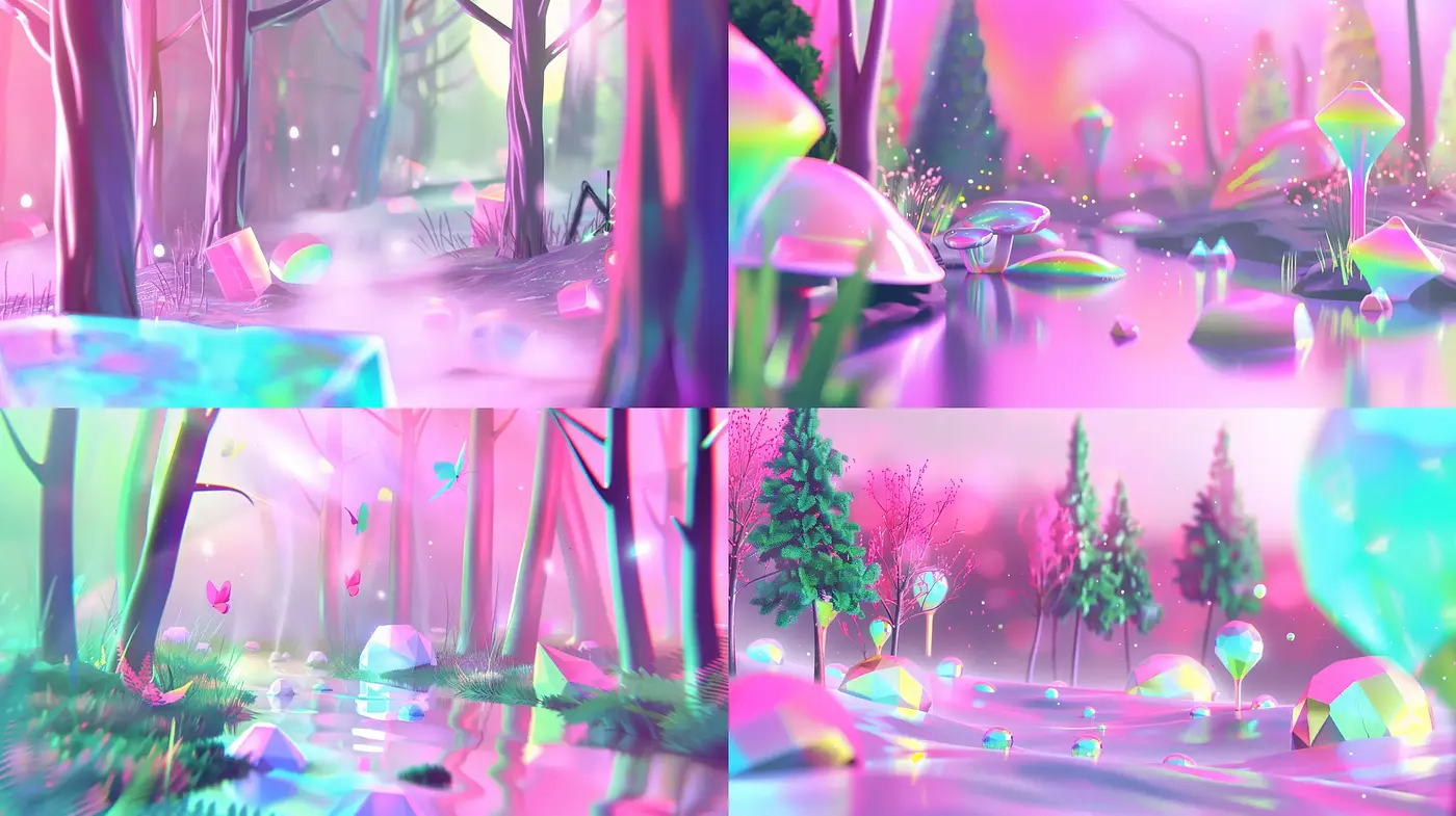Ethereal Dreamscape with Surreal Tones and Luminous Elements - Midjourney sref style