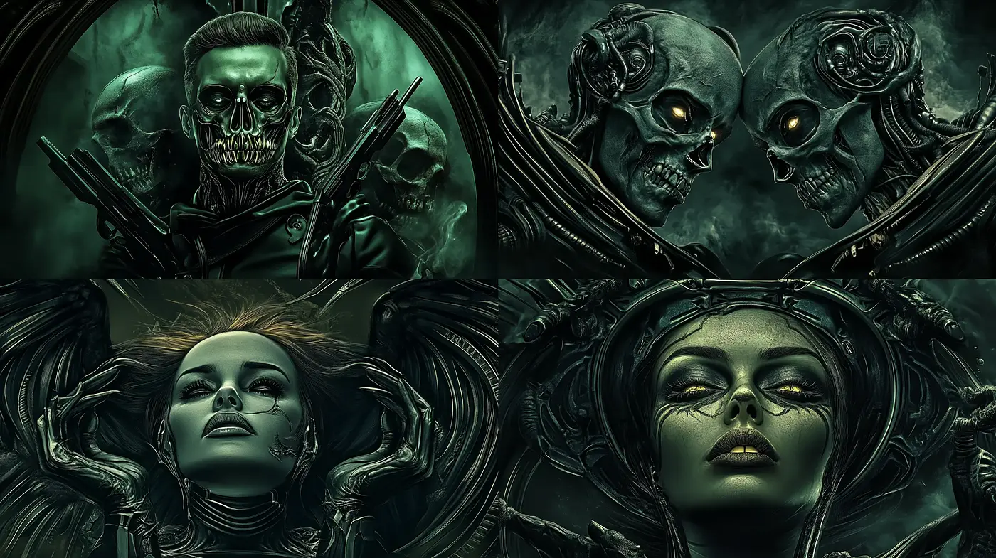 Ethereal Nocturnal Elegance: A Dance of Dark Hues and Gothic Overtones - Midjourney sref style