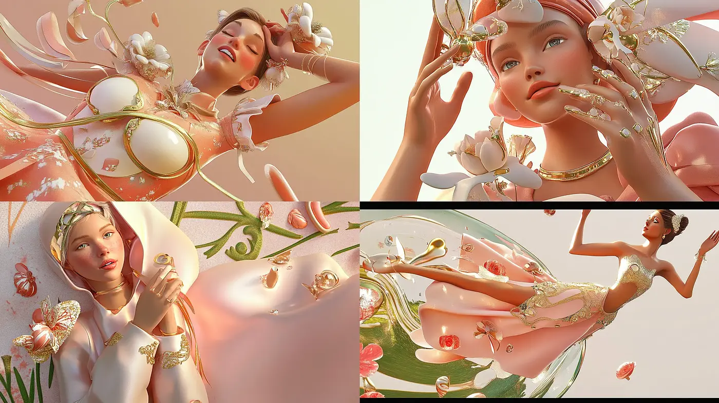 Ethereal Radiance with a Soft Pastel Dreamscape - Midjourney sref style