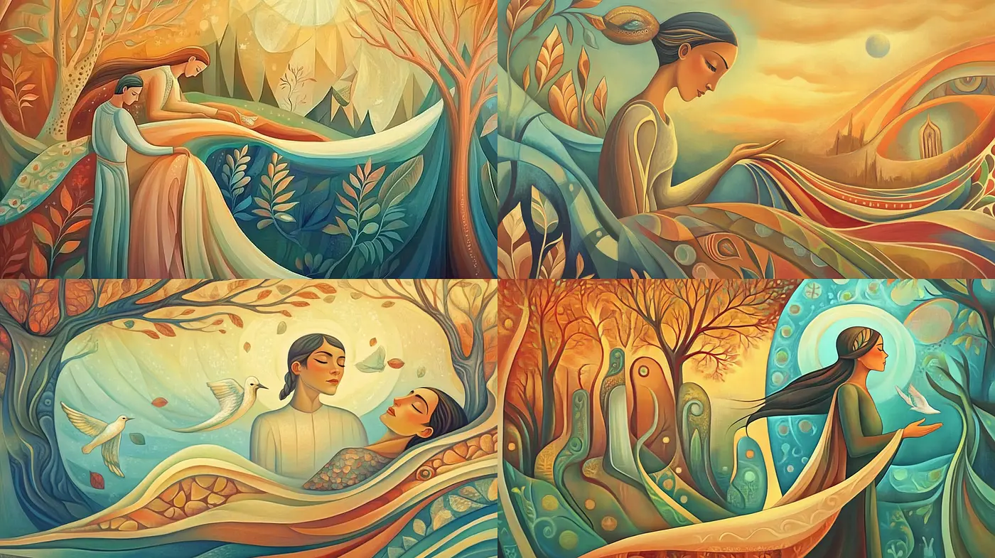 Dreamlike, Ethereal Illustrations with a Serene Atmosphere - Midjourney sref style