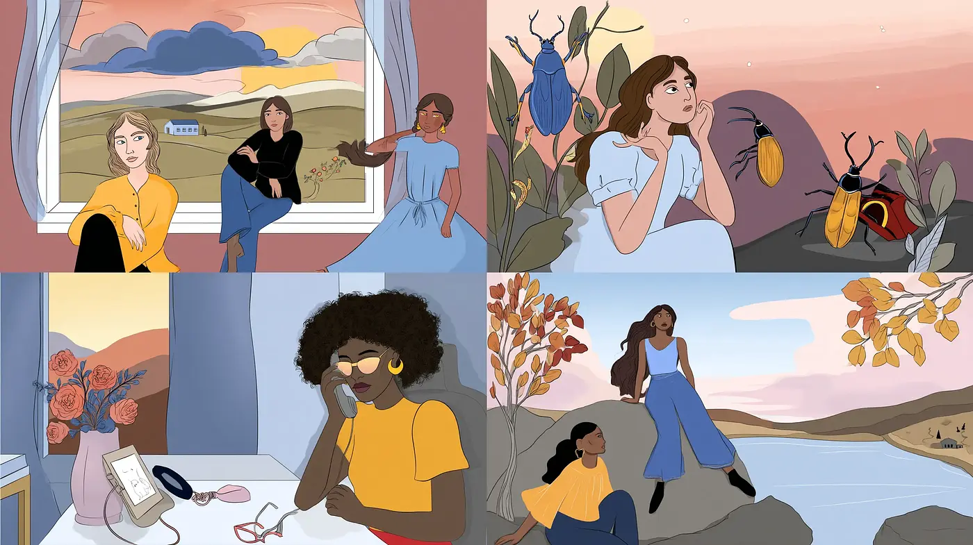Vibrant and Whimsical Illustrations with a Touch of Nature - Midjourney sref style