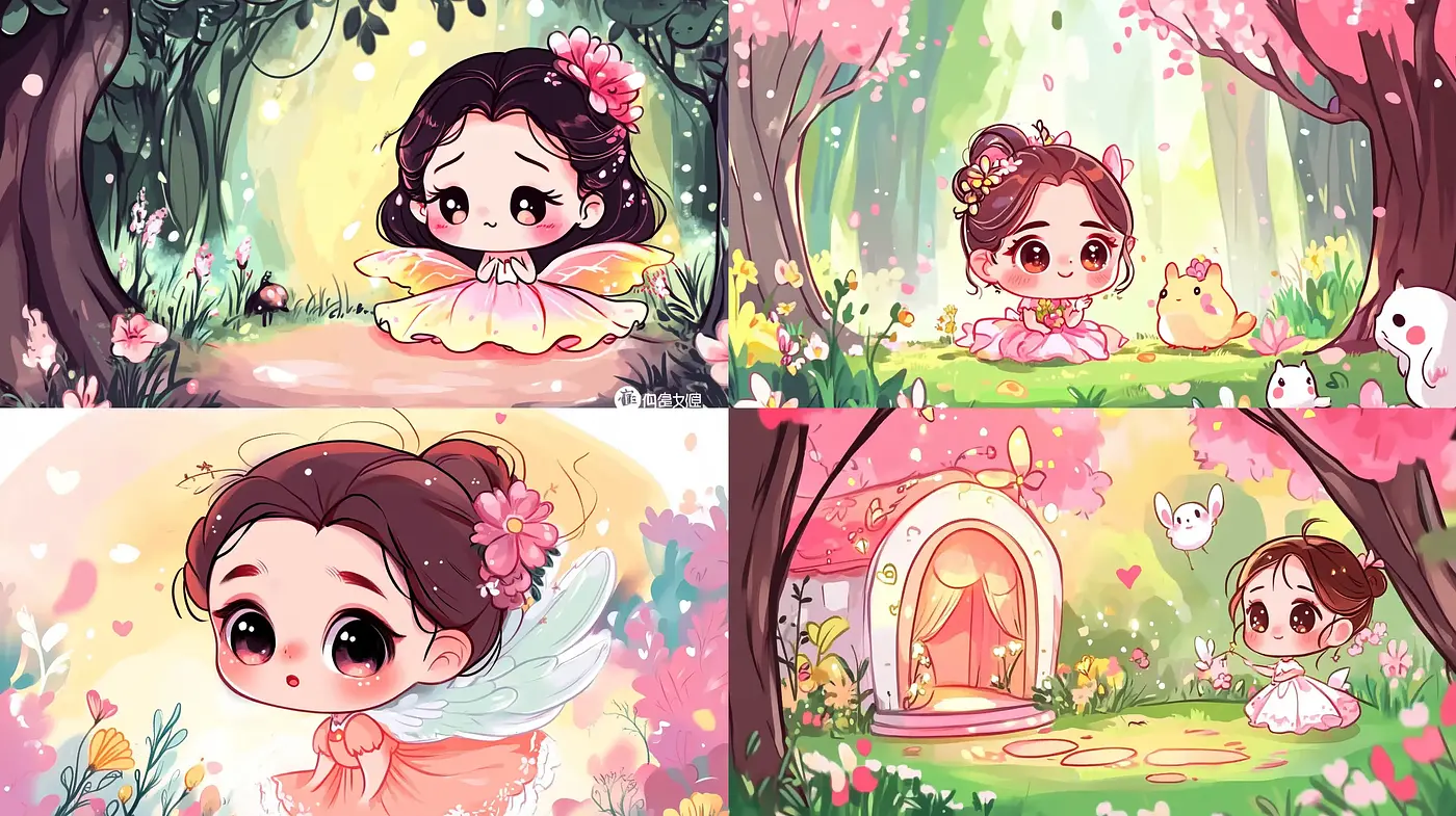 Enchanted Whimsy: A Pastel Colored Fairytale Art Style - Midjourney sref style