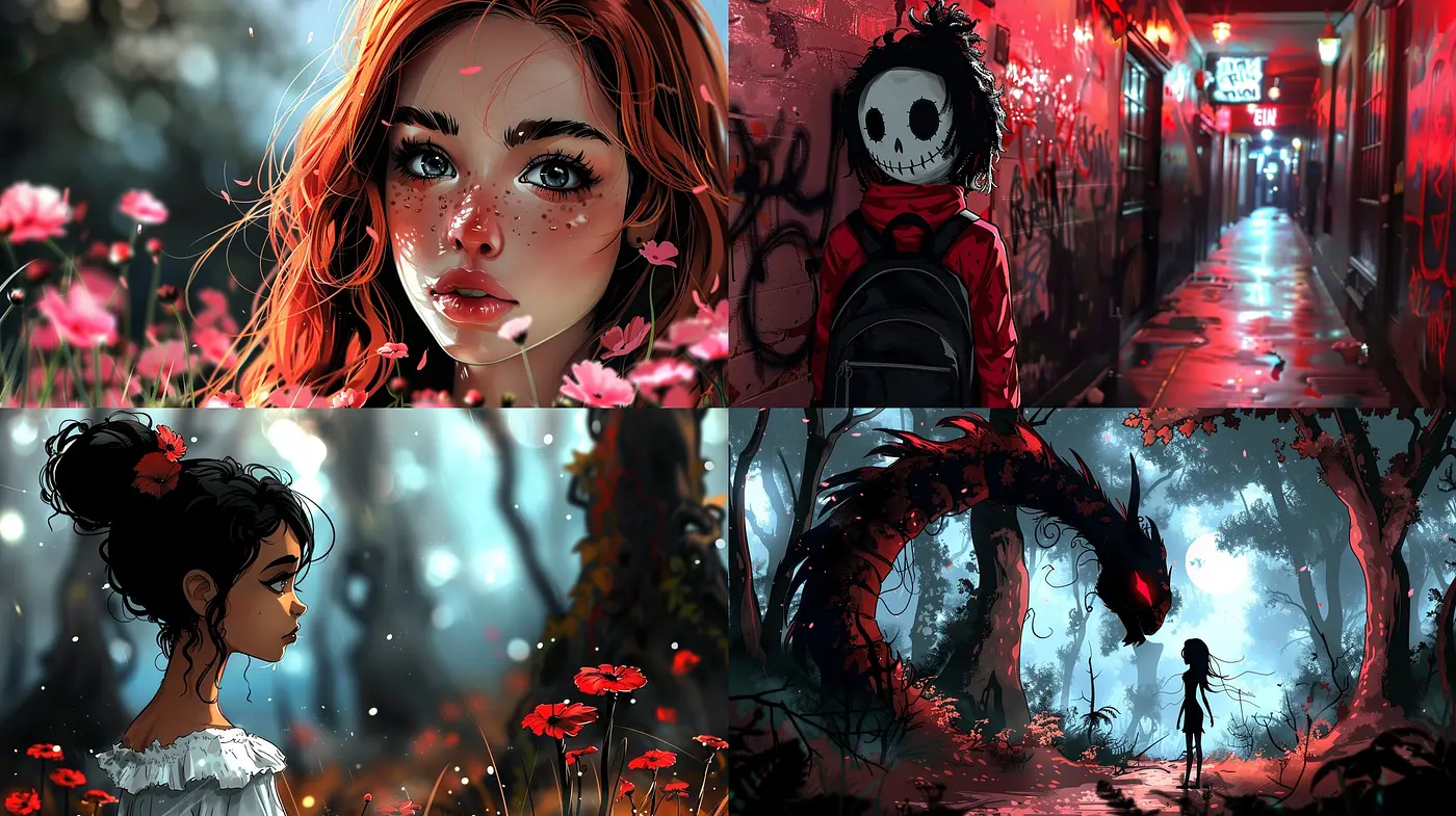 Cinematic Enchantment: A Harmony of Vivid Colors and Atmospheric Storytelling - Midjourney sref style