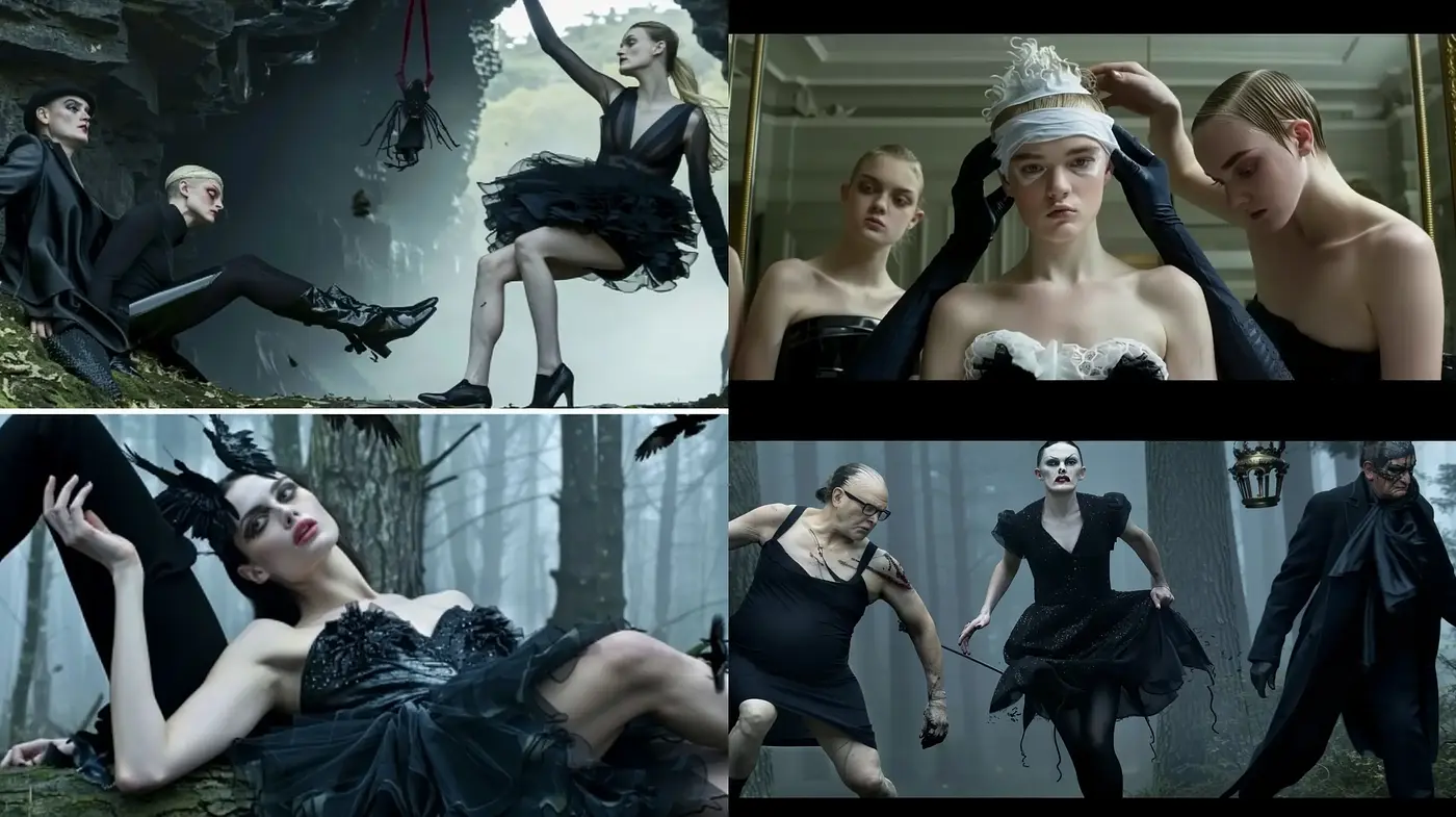 Ethereal Gothic Elegance: A Fusion of Dark Sophistication and Mysterious Ambiance - Midjourney sref style
