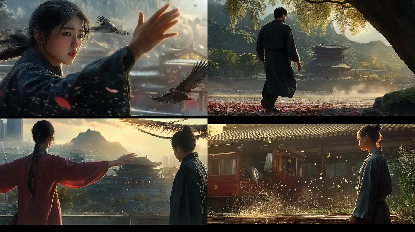 Ethereal Dawn: A Cinematic Tapestry of Eastern Elegance and Tranquility - Midjourney sref style