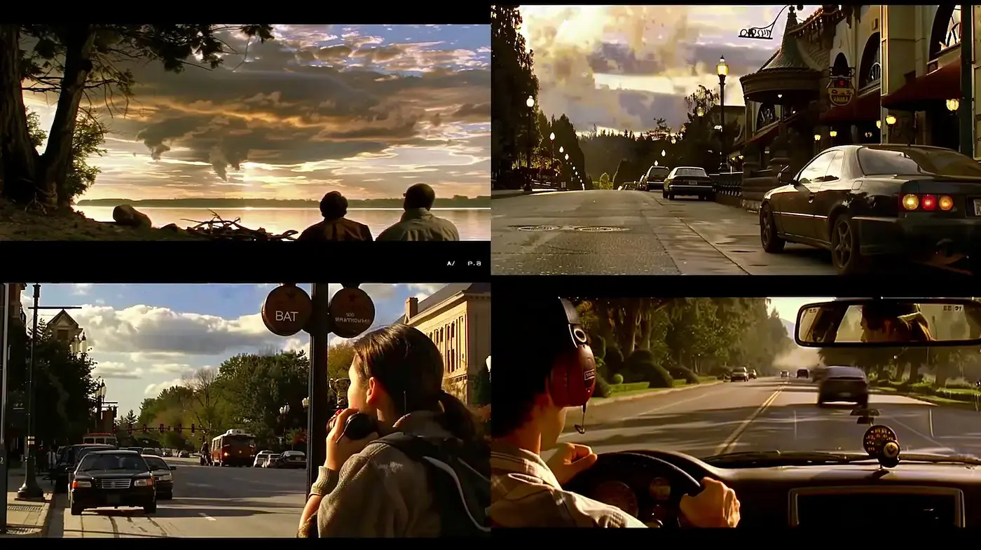 Cinematic Exploration of Nostalgic Landscapes and Urban Scenes - Midjourney sref style