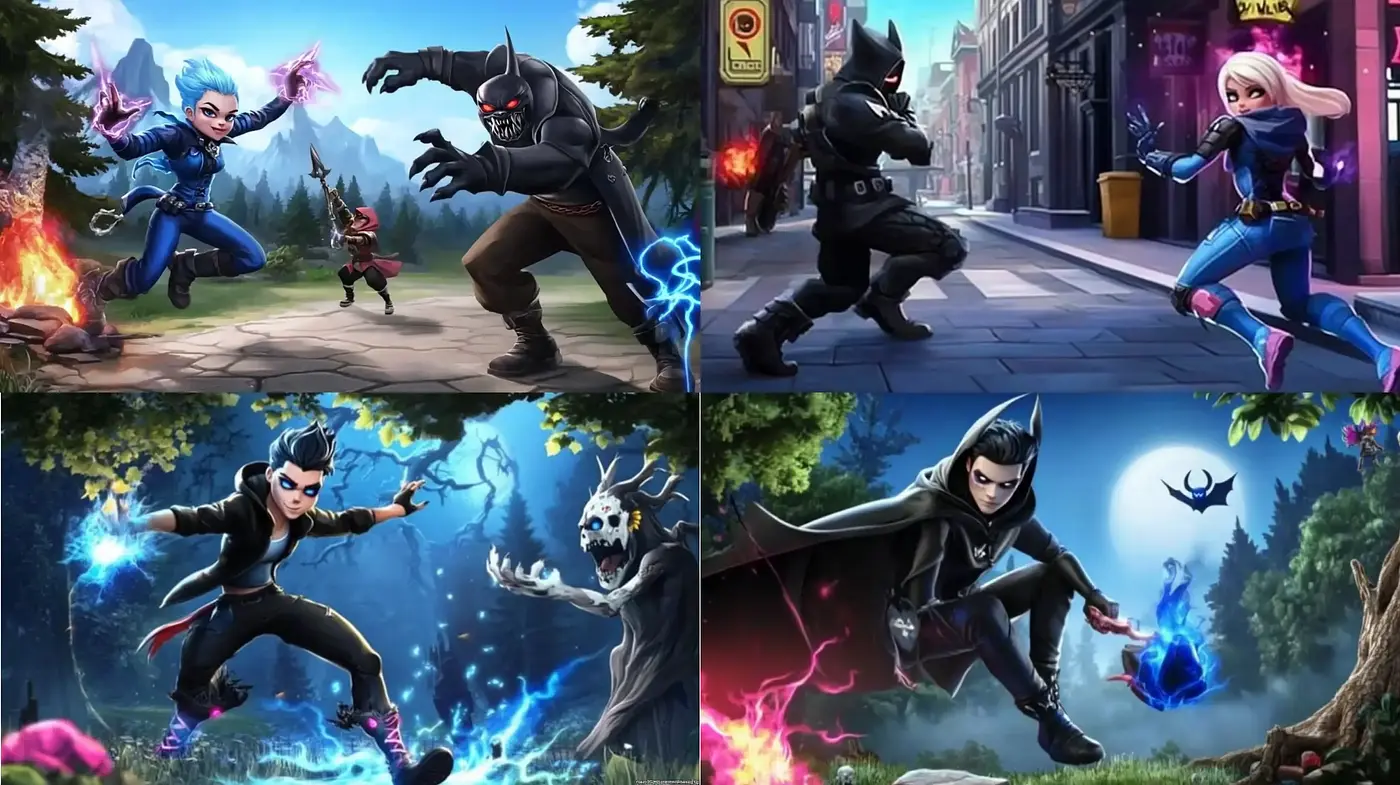 Dynamic Comic Heroism in Lush Environments - Midjourney sref style