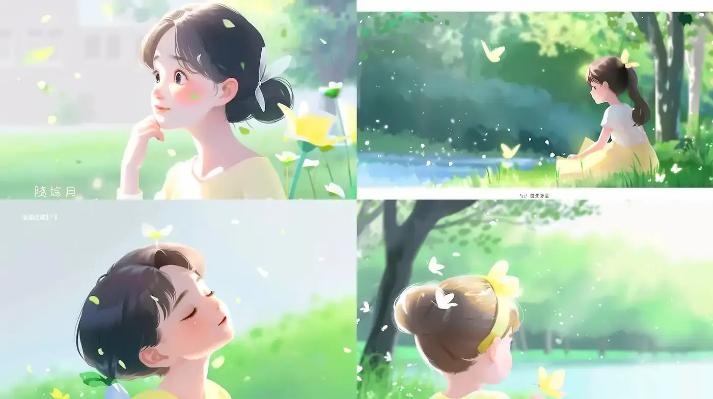 Whimsical and Luminous Illustrations with Natural Elements - Midjourney sref style