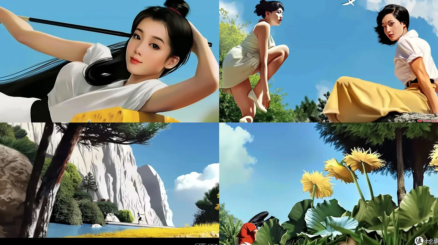 Serene Poise with Vivid Nature in Contemporary Digital Realism - Midjourney sref style