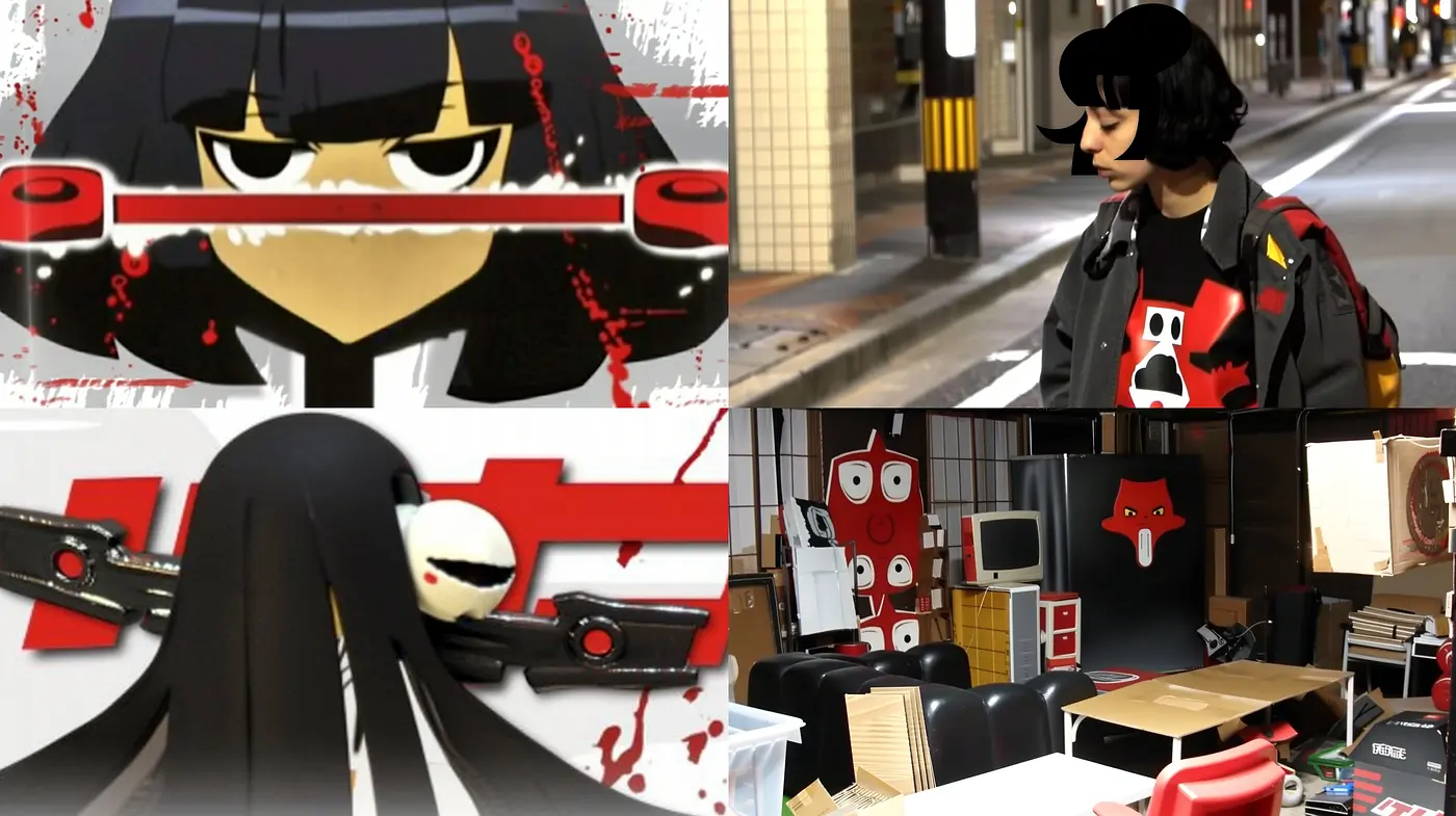 Abstract Synthesis of Monochromatic and Red Accents in Varied Contexts - Midjourney sref style