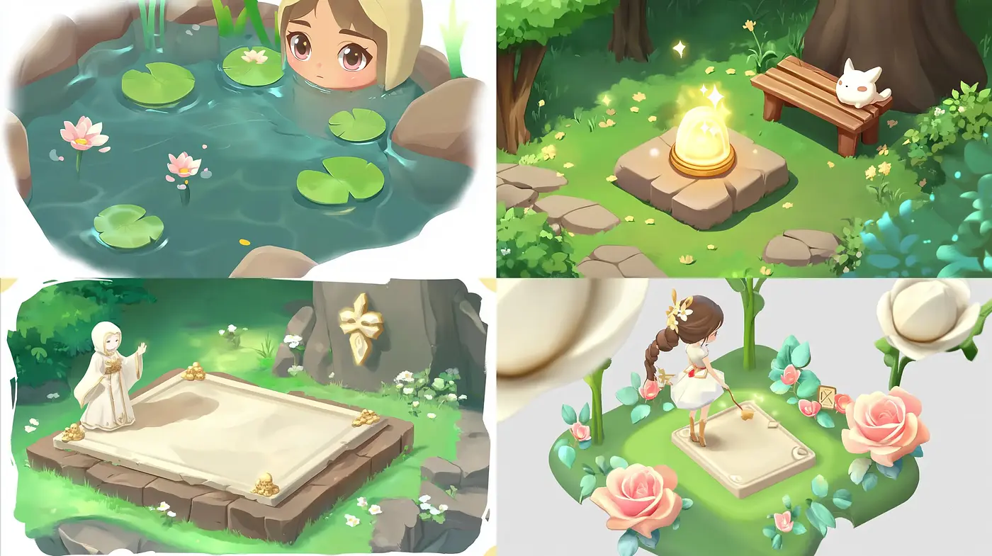 Enchanted Pastel Garden: A Whimsical Harmony of Nature and Fantasy - Midjourney sref style