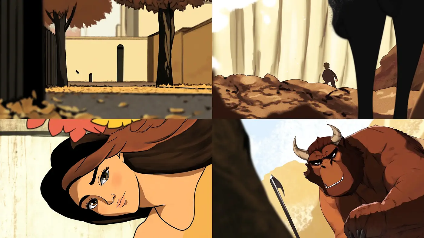 Warm-Toned Expressive Illustration with a Cinematic Touch - Midjourney sref style