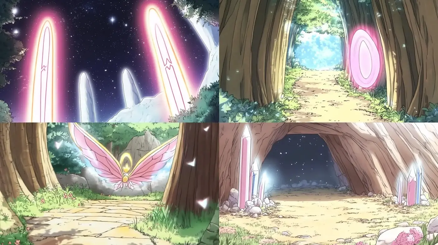 Ethereal Gateway: A Fusion of Magical Realism and Dreamy Anime Landscapes - Midjourney sref style