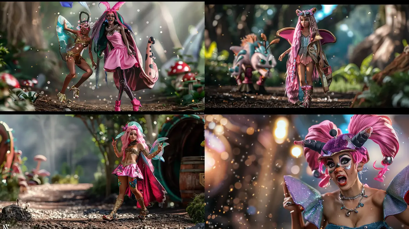 Enchanting Forest Fable: A Vivid Tale Through Whimsical Photorealism - Midjourney sref style
