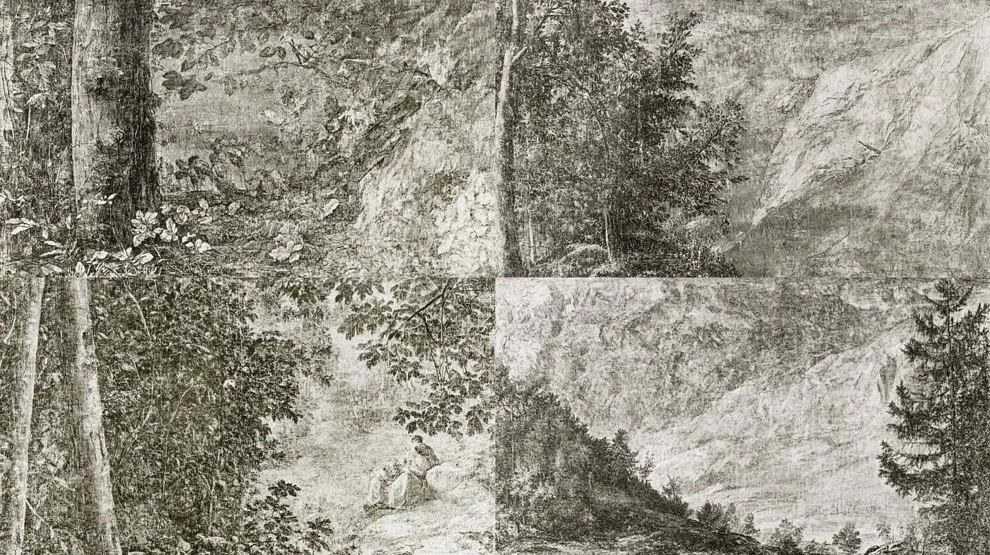 Ethereal Monochrome Landscapes with a Timeless Ambience - Midjourney sref style