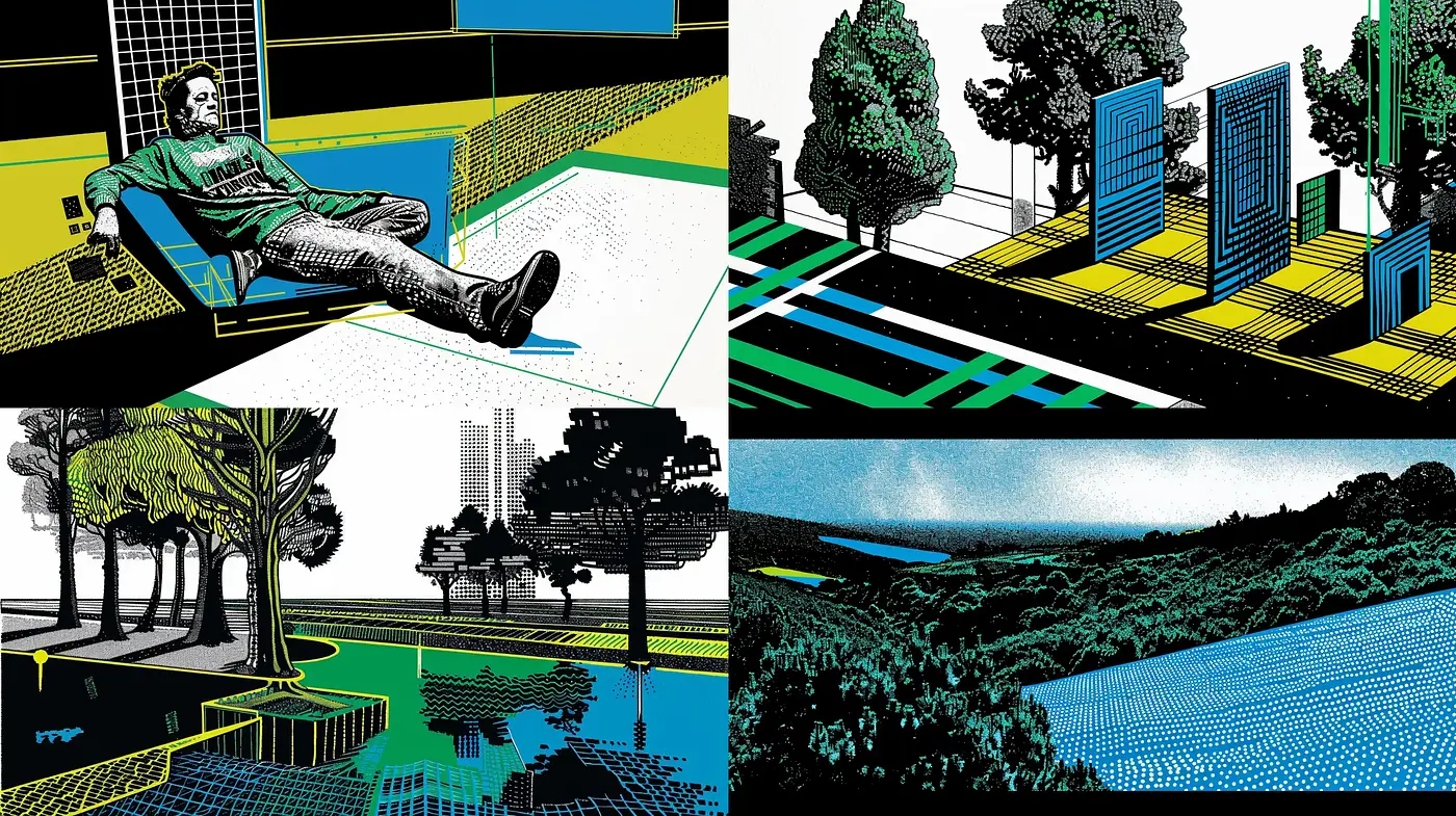 Graphic Contrast and Pop Art Fusion Imagery - Midjourney sref style