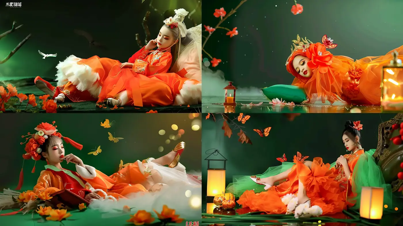 Ethereal Autumnal Elegance with Dreamlike Photorealism - Midjourney sref style