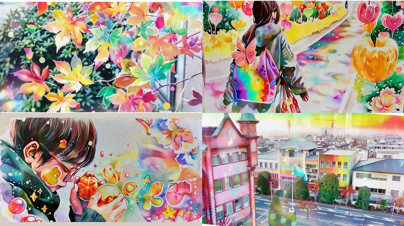 Vibrant, whimsical illustrations with a surreal touch - Midjourney sref style