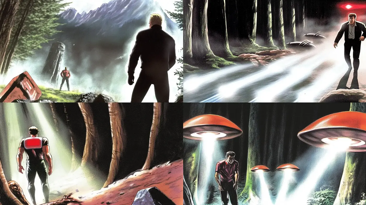 Mystic Sci-Fi Enchantment: An Homage to Classic 70s and 80s Science Fiction Illustration - Midjourney sref style