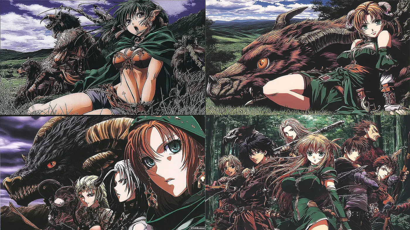 Dramatic Fantasy Scenes with Vivid Characters and Nature - Midjourney sref style