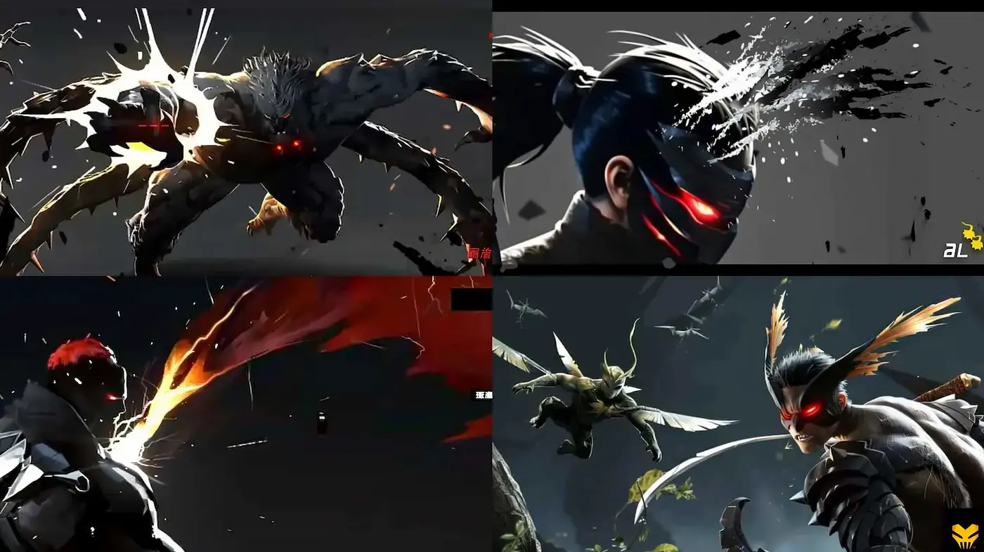 Dynamic and High-Contrast Action Aesthetic with a Hint of Fantasy Elements - Midjourney sref style