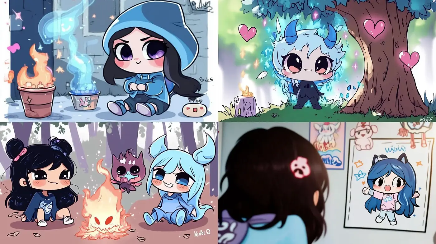 Chibi-Inspired Enchanting World with Pastel Dreaminess - Midjourney sref style