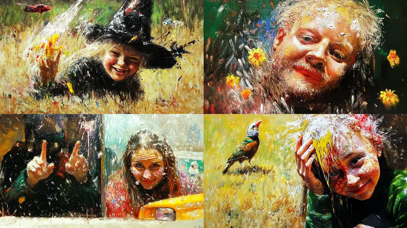 Synthesized Tableaux of Vivid Brushstrokes and Expressive Chromatic Textures - Midjourney sref style