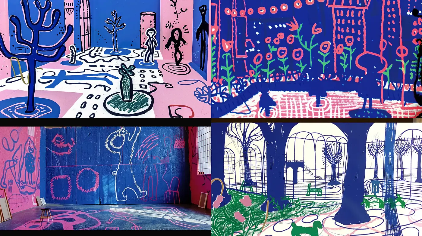 Vibrant Enchanted Garden: A Fauvist-Inspired Dreamscape in Bold Hues - Midjourney sref style
