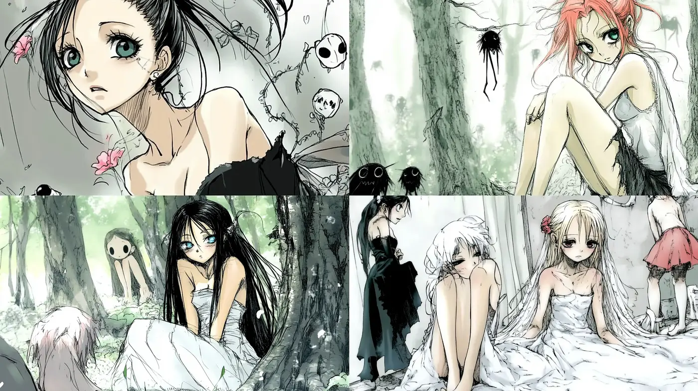 Ethereal Anime Forest Dreamscape - Midjourney sref style
