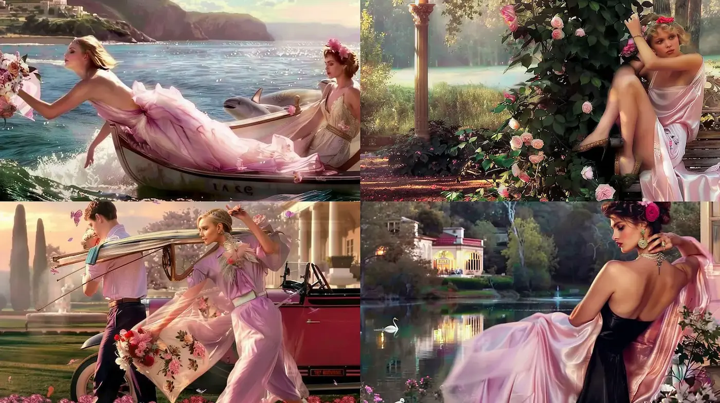Elegant and Dreamy Nostalgia with Romantic Undertones - Midjourney sref style