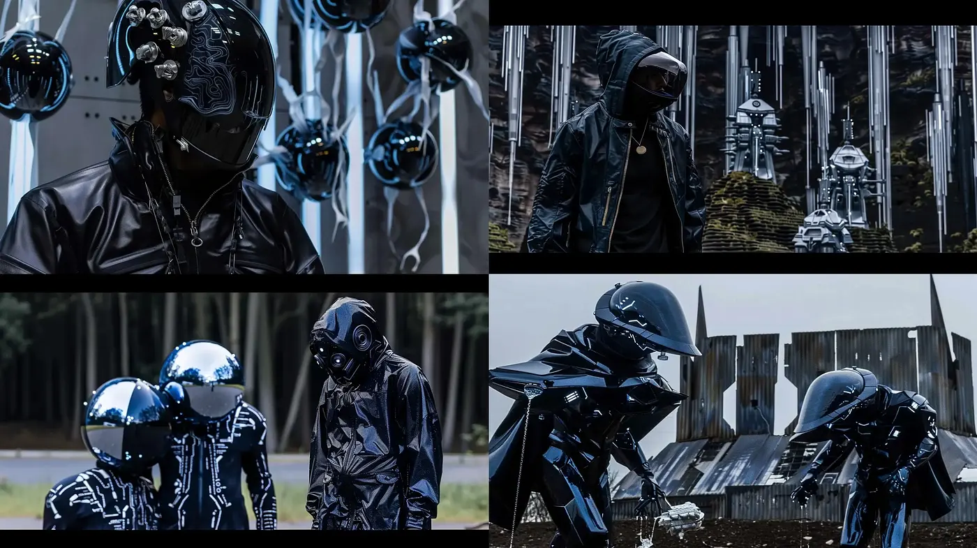 Dystopian Cybernetic Dreamscape: A Study in Dark Sci-Fi Aesthetics - Midjourney sref style