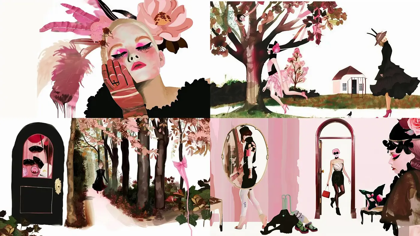 Whimsical Arboral Dreamscape with Surreal Overtones - Midjourney sref style