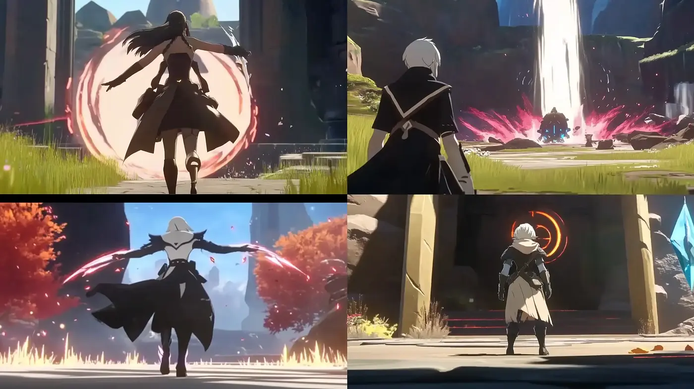 Ethereal Elegance in Stylized Nature: A Harmonious Fusion of Anime Influence and Lush Chromatics - Midjourney sref style