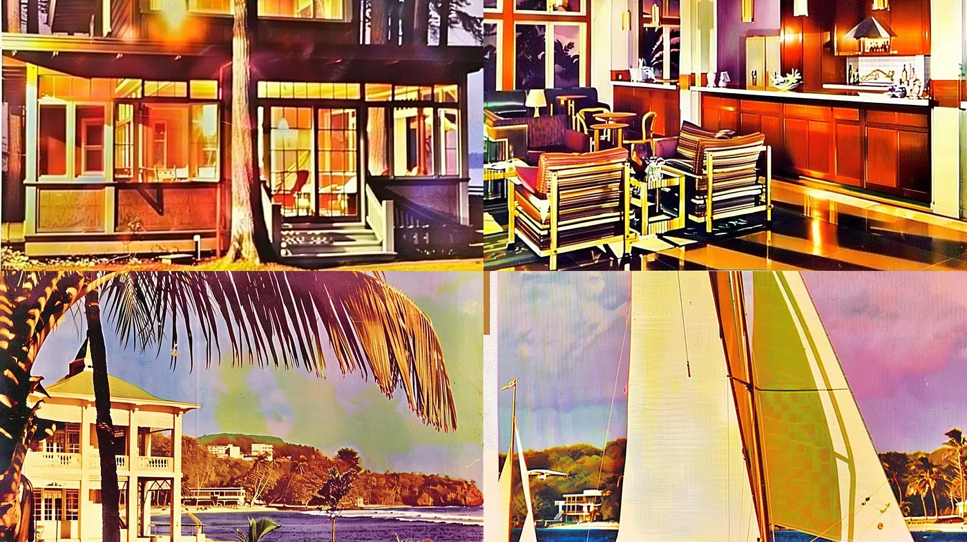 Sunset Hues and High Contrast: A Fusion of Digital Impressions - Midjourney sref style