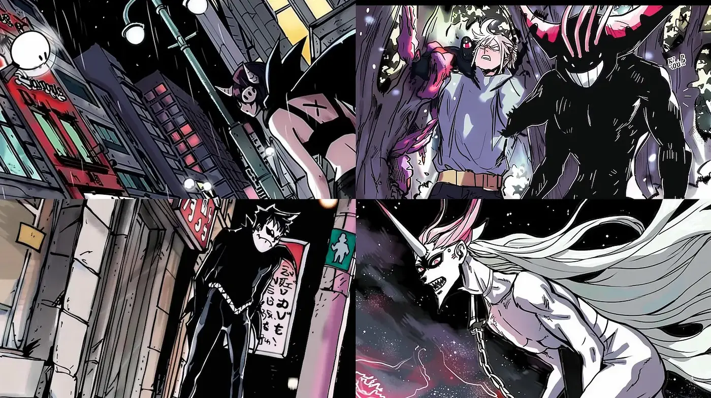 Dynamic Urban Fantasy with Dark Undertones and Ethereal Elements - Midjourney sref style