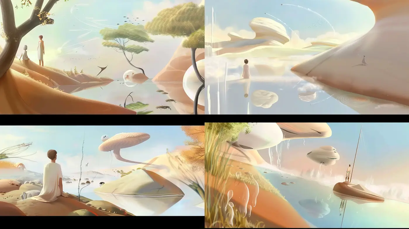 Surreal Ethereal Landscapes: A Dreamlike Atmospheric Fusion - Midjourney sref style