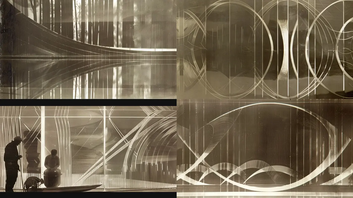 Monochromatic Waves of Elegance and Sophistication - Midjourney sref style