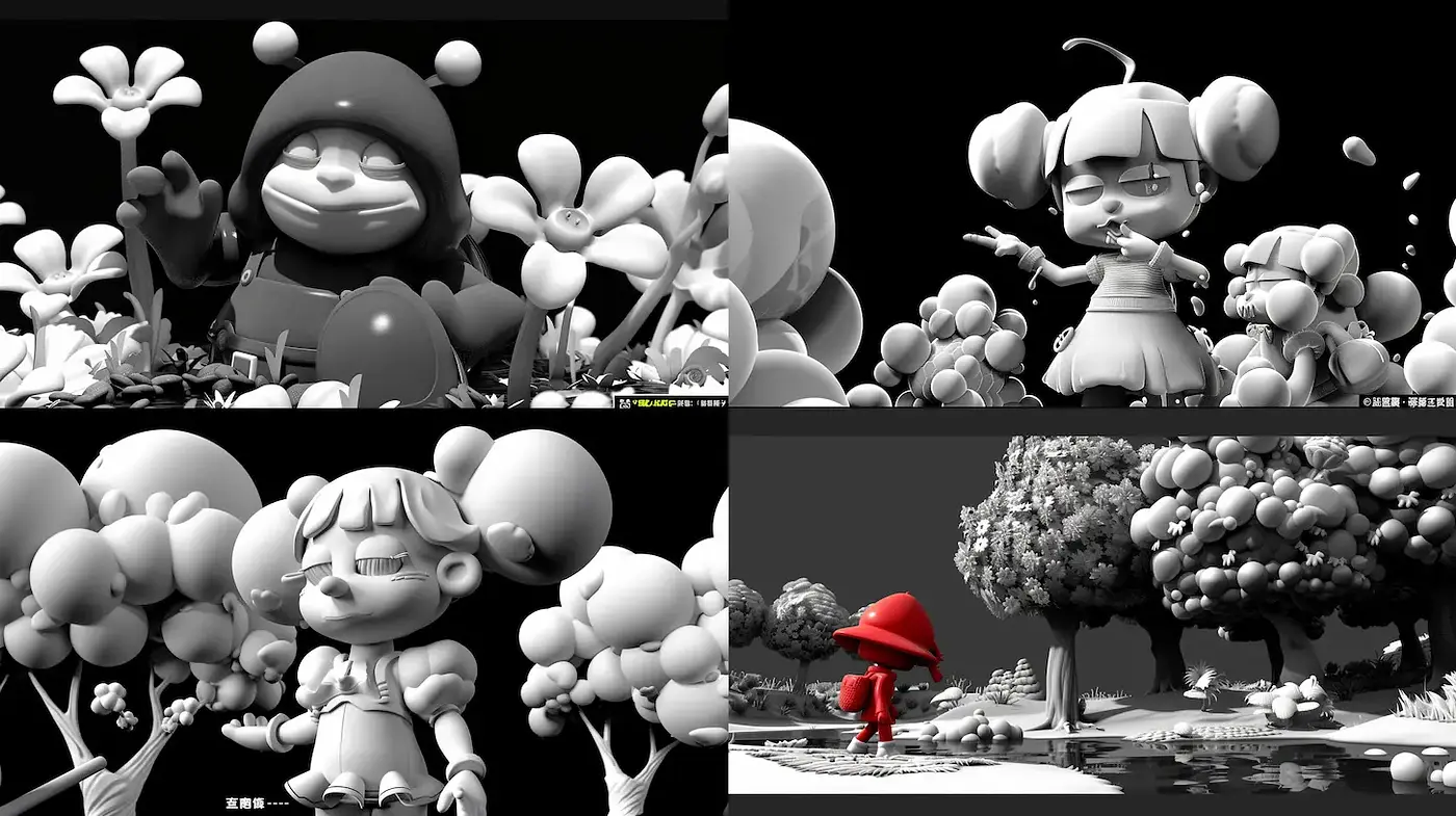 Playful and Whimsical Cartoonish Style with Soft, Rounded Forms - Midjourney sref style