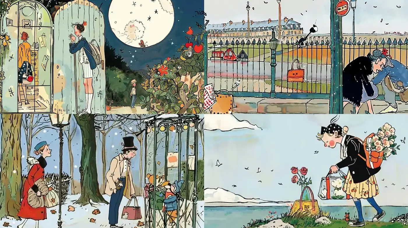Charming Illustrations with a Playful, Whimsical Atmosphere - Midjourney sref style