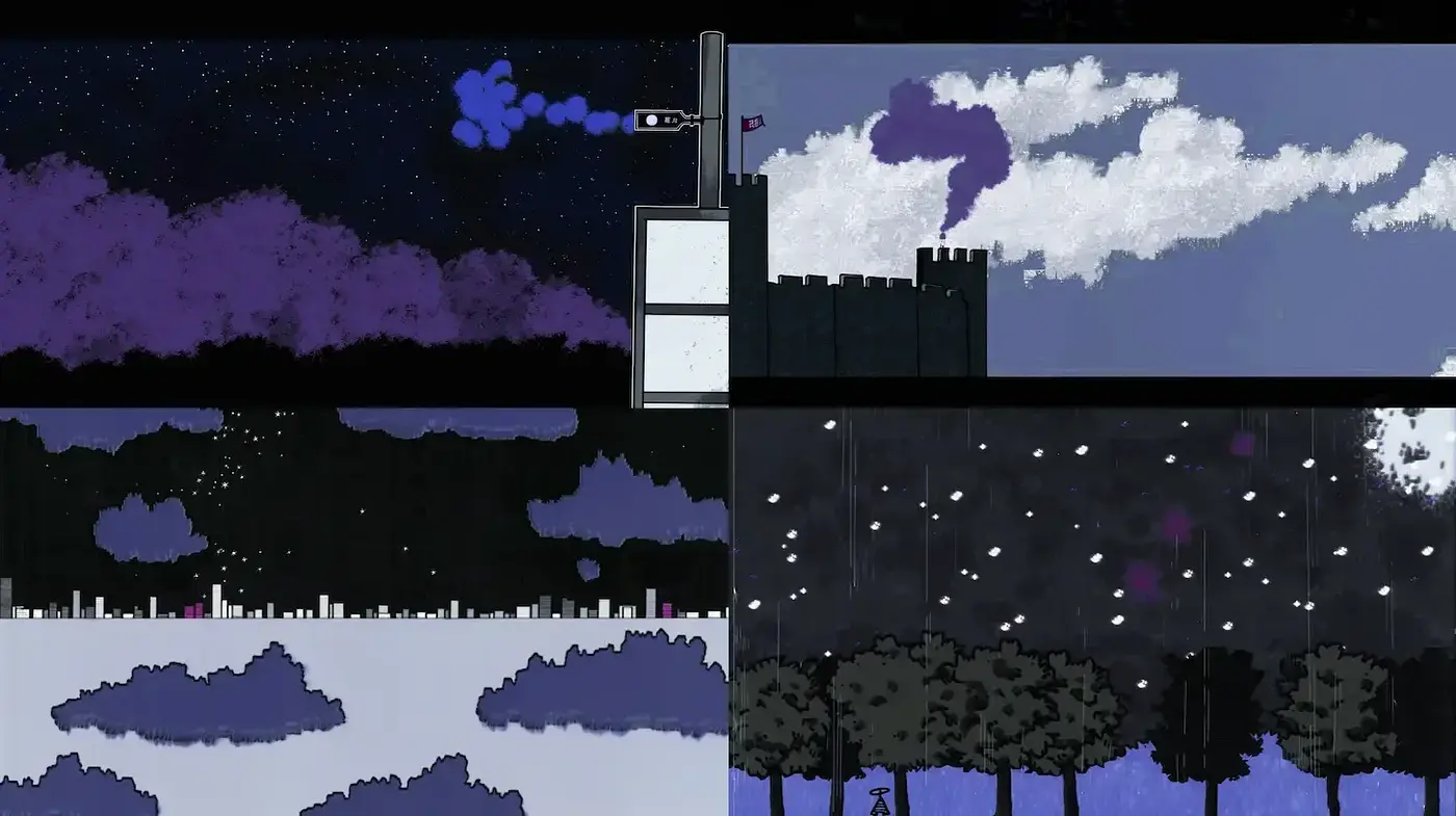 Stark Nightscapes with Ethereal Ambience - Midjourney sref style