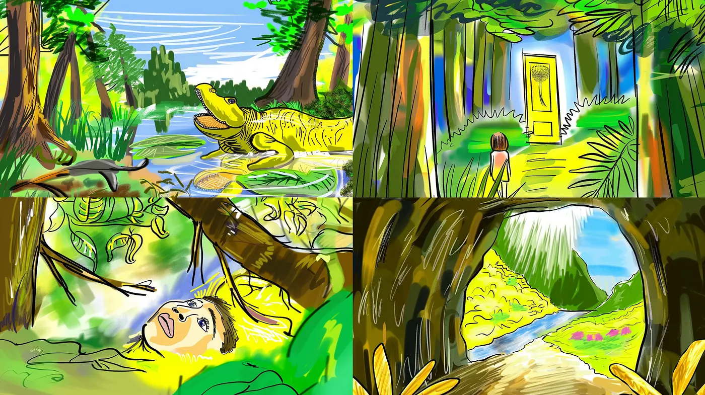 Lively Expressive Strokes in a Nature-Inspired Color Harmony - Midjourney sref style