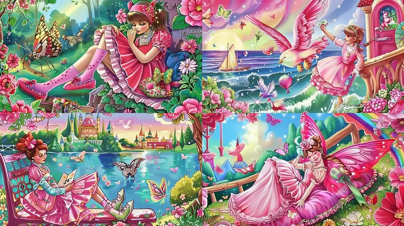 Vibrant Whimsical Fantasy with a Playful Aesthetic - Midjourney sref style