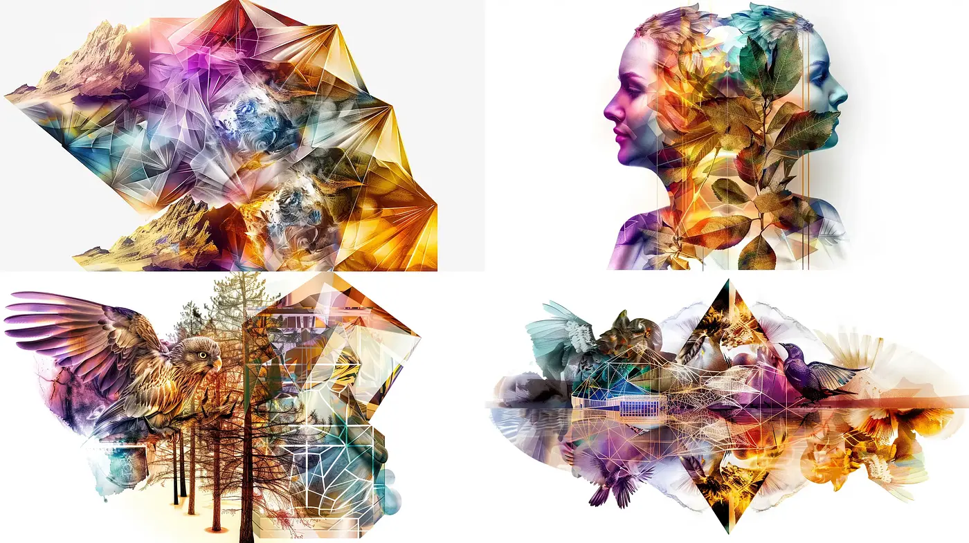 Ethereal Visions of Nature and Humanity in Translucent Hues - Midjourney sref style