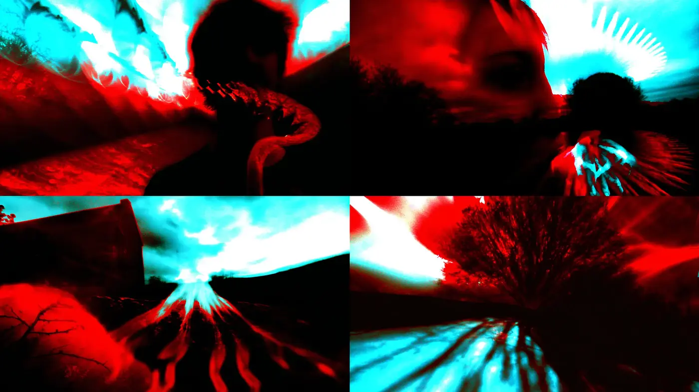 Dynamic and Ethereal Visual Exploration with Bold Contrast - Midjourney sref style