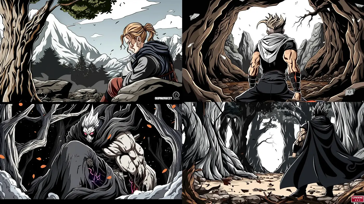 Epic Anime-Inspired Visual Saga - Midjourney sref style