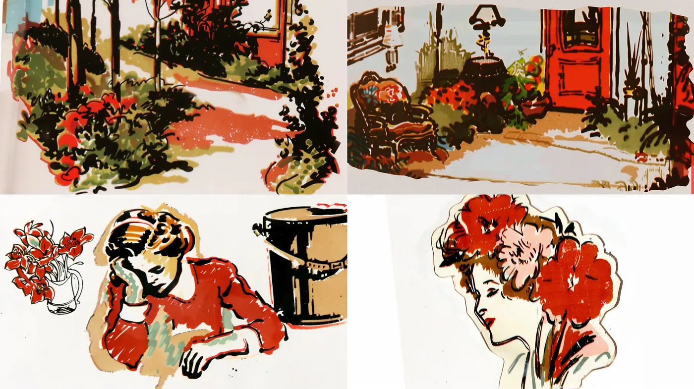 Stylized Retro Expressiveness with a Warm Limited Palette - Midjourney sref style