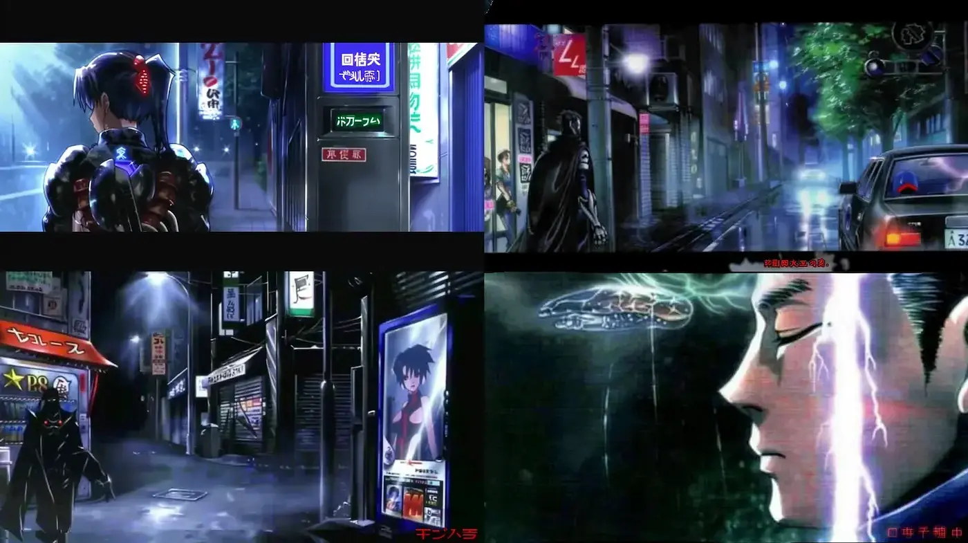 Neon-Nocturne: A Cyberpunk Anime-Inspired Visage in Rain-Soaked Cityscapes - Midjourney sref style