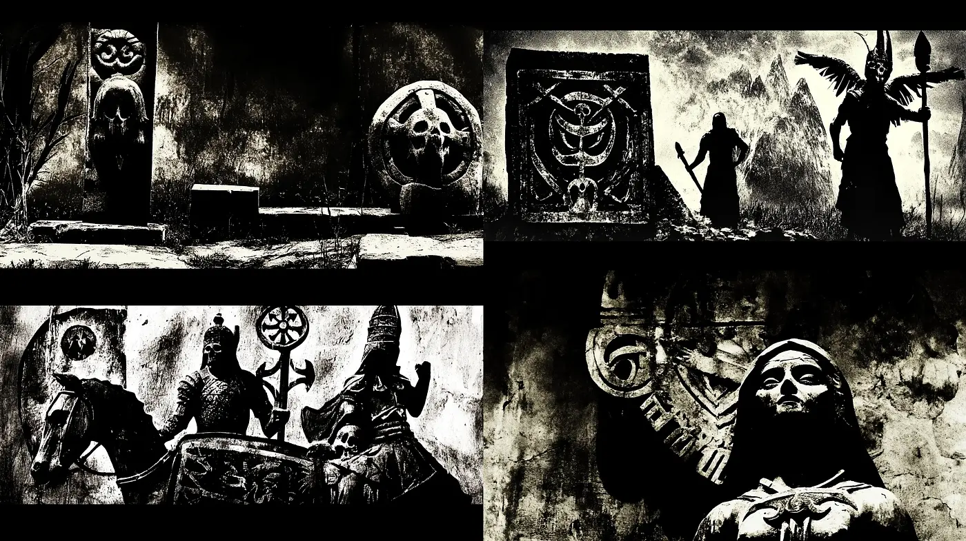 Gothic Noir Fantasy: A Dark and Mysterious Artistic Exploration - Midjourney sref style