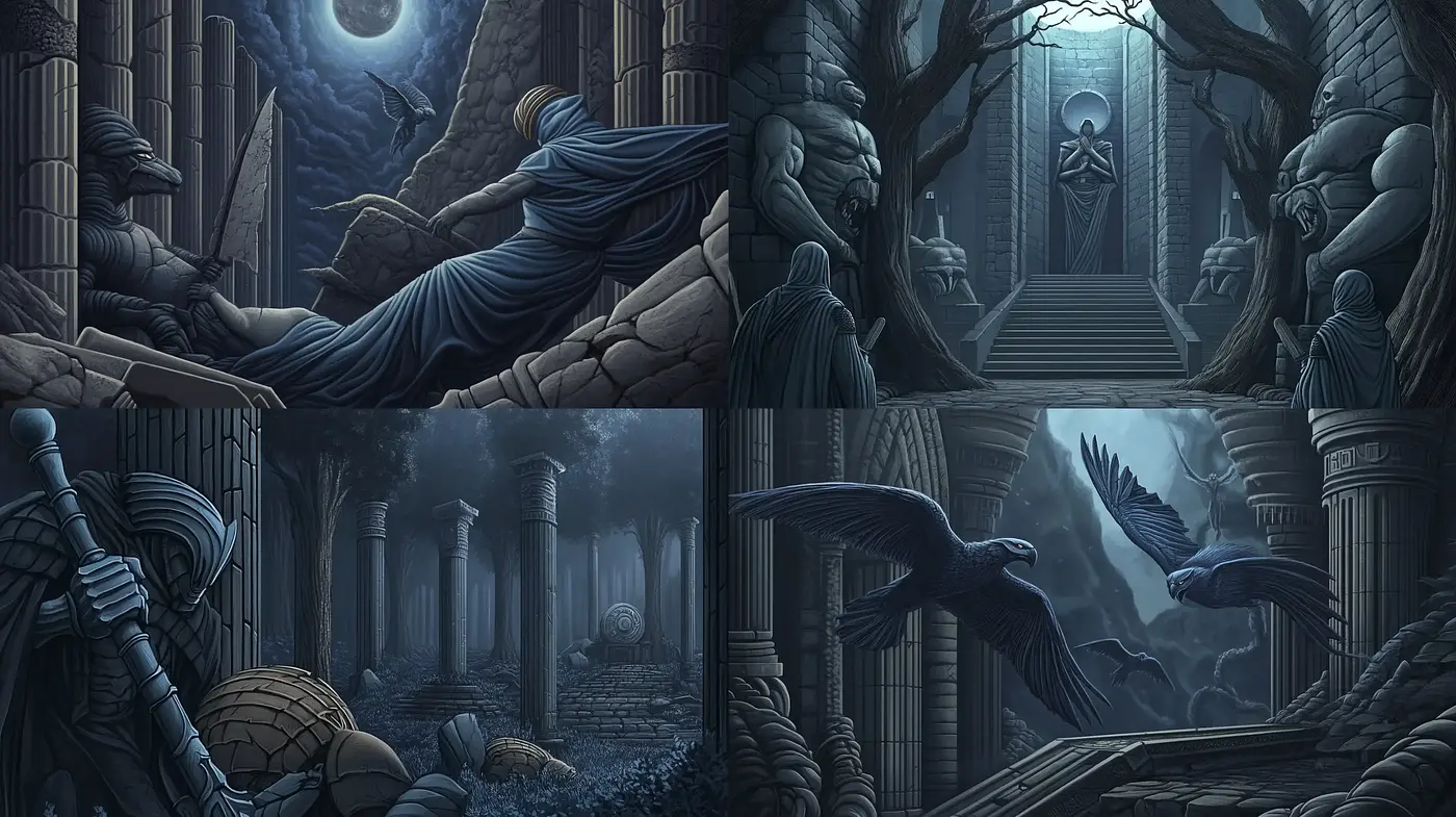 Ethereal Nocturnal Elegance: A Synthesis of Gothic Architectural Fantasy - Midjourney sref style